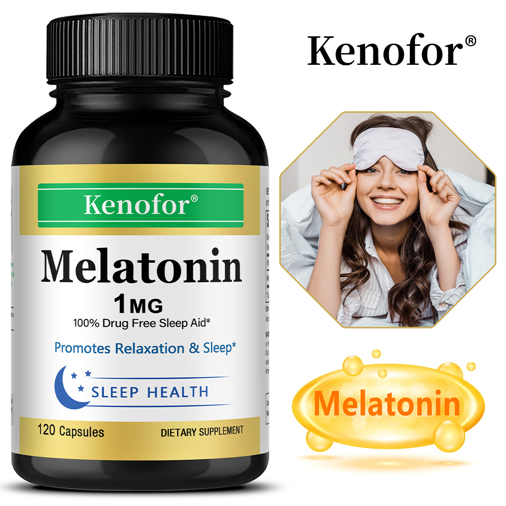 Health Wellness - Cápsulas de melatonina 1 mg: promueve