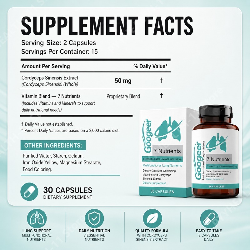 Cápsulas de Extracto de Cordyc - Herbal Supplement reseña y precio